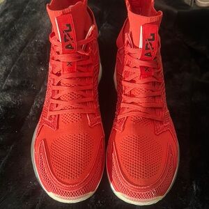 APL Red Athletic Shoes with Breathable Mesh Upper